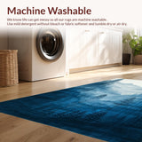Ultra Soft Area Rug, Non Slip, Stain Resistant, Washable Area Rugs for Living Room, Bedroom, Serene Misty Forest Aesthetic(Blue)