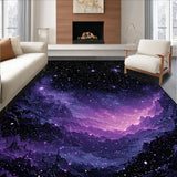 Ultra Soft Area Rug, Non Slip, Stain Resistant, Washable Area Rugs for Living Room, Bedroom, Playful Astronaut Adventure Theme(Purple)