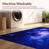 Ultra Soft Area Rug, Non Slip, Stain Resistant, Washable Area Rugs for Living Room, Bedroom, Mystical Space-Inspired Artistic Touch(Blue)