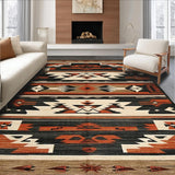 Ultra Soft Area Rug, Non Slip, Stain Resistant, Washable Area Rugs for Living Room, Bedroom, Chic Southwestern Patterned Appeal(Brown)