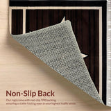 Ultra Soft Area Rug, Non Slip, Stain Resistant, Washable Area Rugs for Living Room, Bedroom, Elegant Earthy Textured Motif(Brown)