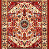 Ultra Soft Area Rug, Non Slip, Stain Resistant, Washable Area Rugs for Living Room, Bedroom, Classic Intricate(Red)