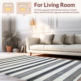 Artisan Stripe Vision with Graphic Patterned Bands and Sleek Divisions(Beige)