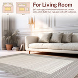 Ultra Soft Area Rug, Non Slip, Stain Resistant, Washable Area Rugs for Living Room, Bedroom, Contemporary Gray Lattice Style(Gray)