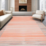 Ultra Soft Area Rug, Non Slip, Stain Resistant, Washable Area Rugs for Living Room, Bedroom, Elegant Soft Pink Diamond Motif(Orange)