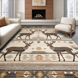 Ultra Soft Area Rug, Non Slip, Stain Resistant, Washable Area Rugs for Living Room, Bedroom, Glamorous Multicolor Animal Print(Beige)