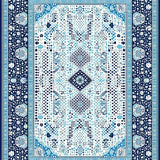 Ultra Soft Area Rug, Non Slip, Stain Resistant, Washable Area Rugs for Living Room, Bedroom, Patio Runner Waterproof Navy(Blue)