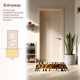 Ultra Soft Area Rug, Non Slip, Stain Resistant, Washable Area Rugs for Living Room, Bedroom, Exotic Tiger Print Washable Living Room Rug(Yellow)