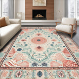 Ultra Soft Area Rug, Non Slip, Stain Resistant, Washable Area Rugs for Living Room, Bedroom, Coral Reef Nautical Elegance(Ivory)