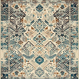 Elegant Woven Geometric Motif(Beige)