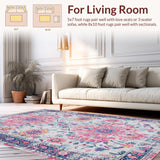 Ultra Soft Area Rug, Non Slip, Stain Resistant, Washable Area Rugs for Living Room, Bedroom, Chic Modern Tiled Aesthetic(White)