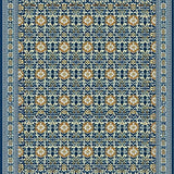 Ultra Soft Area Rug, Non Slip, Stain Resistant, Washable Area Rugs for Living Room, Bedroom, Trellis Waterproof Runner Navy/Beige Use(Blue)