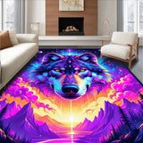 Ultra Soft Area Rug, Non Slip, Stain Resistant, Washable Area Rugs for Living Room, Bedroom, Colorful Abstract Galactic Aesthetic(Purple)