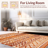 Ultra Soft Area Rug, Non Slip, Stain Resistant, Washable Area Rugs for Living Room, Bedroom, Trendy Soft Shag Surface(Brown)