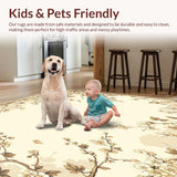 Ultra Soft Area Rug, Non Slip, Stain Resistant, Washable Area Rugs for Living Room, Bedroom, Beige Garden Charm Floor Anti Fatigue Decorative Kitchen Carpets(Beige)