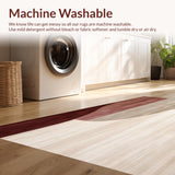 Ultra Soft Area Rug, Non Slip, Stain Resistant, Washable Area Rugs for Living Room, Bedroom, Urban Geometric Area Modern Beige & Burgundy(Beige)