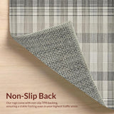 Ultra Soft Area Rug, Non Slip, Stain Resistant, Washable Area Rugs for Living Room, Bedroom, Rustic Textured Fringed Aesthetic(Gray)