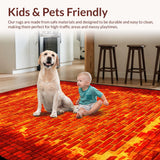 Contemporary Hot Lava Composition(Red)