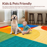 Ultra Soft Area Rug, Non Slip, Stain Resistant, Washable Area Rugs for Living Room, Bedroom, Non-Slip Colorful Entryway Meditation Carpet(Orange)