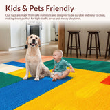 Ultra Soft Area Rug, Non Slip, Stain Resistant, Washable Area Rugs for Living Room, Bedroom, Contemporary Burnt Orange Meditation Area Plush Carpet(Blue)