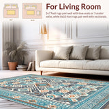 Chic Transitional Medallion Design(Blue)