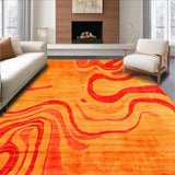 Ultra Soft Area Rug, Non Slip, Stain Resistant, Washable Area Rugs for Living Room, Bedroom, Minimalist Shag Textured Visual Appeal(Orange)
