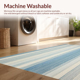 Ocean Breeze Striped Patio Easy Care Design(Blue)