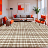 Trendy Beige Checkered for Chic Home Aesthetics(Brown)