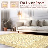Boho Chic Beige Runner with a Paisley Inspired(Ivory)