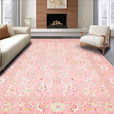 Ultra Soft Area Rug, Non Slip, Stain Resistant, Washable Area Rugs for Living Room, Bedroom, Vibrant Colorful Abstract Design(Pink)