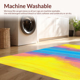 Ultra Soft Area Rug, Non Slip, Stain Resistant, Washable Area Rugs for Living Room, Bedroom, Contemporary Colorful Radiant Design(Yellow)