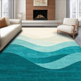 Ultra Soft Area Rug, Non Slip, Stain Resistant, Washable Area Rugs for Living Room, Bedroom, Serene Coastal Watercolor Design(Beige)