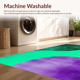 Ultra Soft Area Rug, Non Slip, Stain Resistant, Washable Area Rugs for Living Room, Bedroom, Modern Abstract Green-Purple Living Room Velvet Rug(Green)