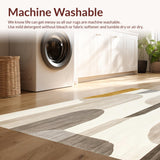 Ultra Soft Area Rug, Non Slip, Stain Resistant, Washable Area Rugs for Living Room, Bedroom, Beige Floor Non Slip Abstract Art for Modern Home Decor(Gray)