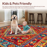 Bold Multicolored Woven Design(Red)
