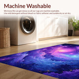 Ultra Soft Area Rug, Non Slip, Stain Resistant, Washable Area Rugs for Living Room, Bedroom, Radiant Space Odyssey Visuals(Purple)