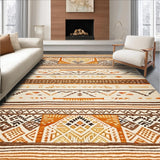 Ultra Soft Area Rug, Non Slip, Stain Resistant, Washable Area Rugs for Living Room, Bedroom, Whimsical Soft-Toned Decorative Piece(Orange)