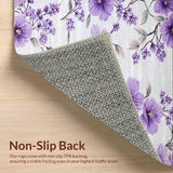 Ultra Soft Area Rug, Non Slip, Stain Resistant, Washable Area Rugs for Living Room, Bedroom, Graceful Textured Lavender Essence(Purple)
