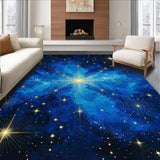 Ultra Soft Area Rug, Non Slip, Stain Resistant, Washable Area Rugs for Living Room, Bedroom, Mystical Sky-Themed Elegance(Blue)