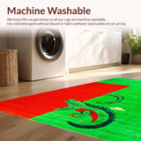 Ultra Soft Area Rug, Non Slip, Stain Resistant, Washable Area Rugs for Living Room, Bedroom, Charming Organic Animal Motif(Green)