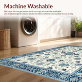 Ultra Soft Area Rug, Non Slip, Stain Resistant, Washable Area Rugs for Living Room, Bedroom, Rustic Vintage Diamond Composition(Beige)