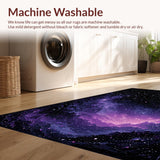 Ultra Soft Area Rug, Non Slip, Stain Resistant, Washable Area Rugs for Living Room, Bedroom, Playful Astronaut Adventure Theme(Purple)