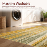 Ultra Soft Area Rug, Non Slip, Stain Resistant, Washable Area Rugs for Living Room, Bedroom, Non Slip Hallway Runner Rug(Yellow)