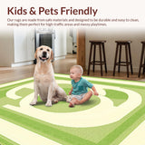 Green Irregular Fluid Motif(Green)