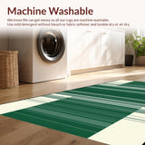 Stylish Geometric White and Green(Green)