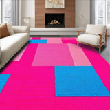Ultra Soft Area Rug, Non Slip, Stain Resistant, Washable Area Rugs for Living Room, Bedroom, Delightful Modern Trellis Blossom(Pink)