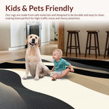 Black and Beige Abstract for Indoor Patios(Beige)