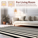 Cozy Rustic Striped Visual Appeal(Black)