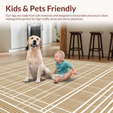 Cozy Striped Symmetrical Arrangement(Beige)