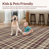 Ultra Soft Area Rug, Non Slip, Stain Resistant, Washable Area Rugs for Living Room, Bedroom, Vibrant Rustic Medallion Themes(Beige)